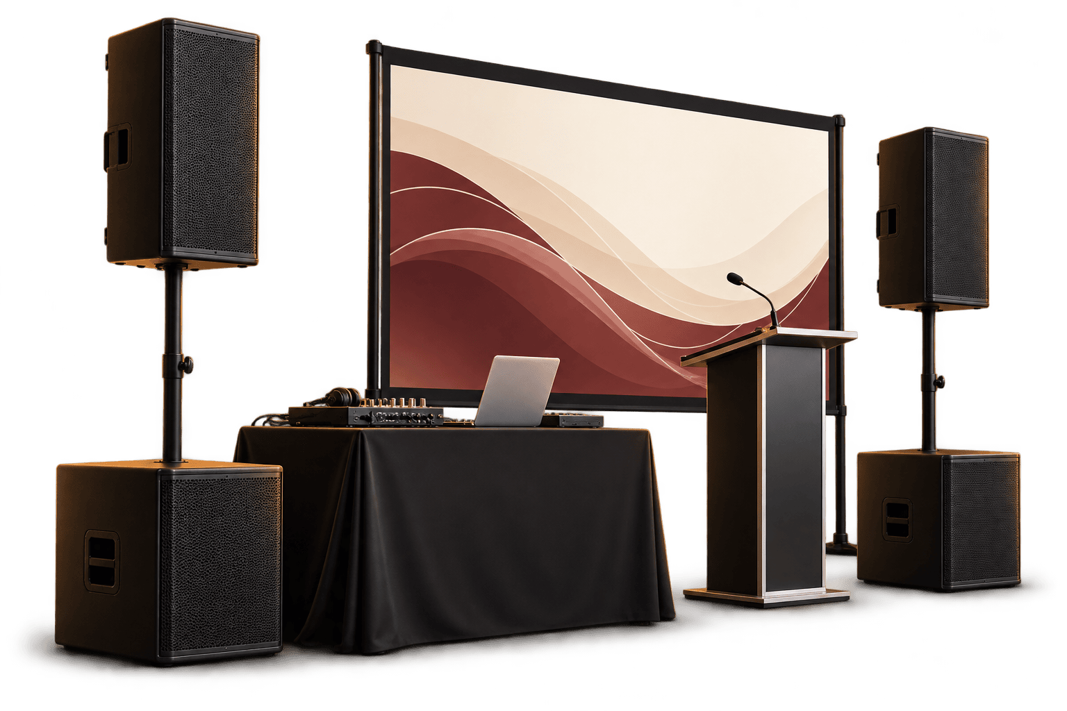 Renta de Equipo de audio elegante empresarial